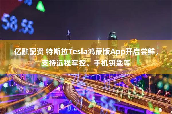 亿融配资 特斯拉Tesla鸿蒙版App开启尝鲜,支持远程车控、手机钥匙等